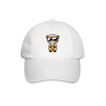 Bière après-ski Meerkat - Casquette classique - blanc/blanc - Devant