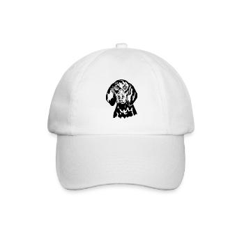 BLACK AND TAN COONHOUND Chiens de chasse Wilsigns - Casquette classique - blanc/blanc - Devant
