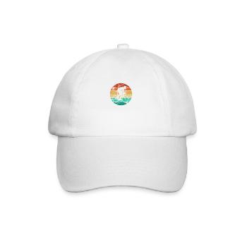 Retro Bike Funny Cyclist - Baseball Cap - white/white - Front