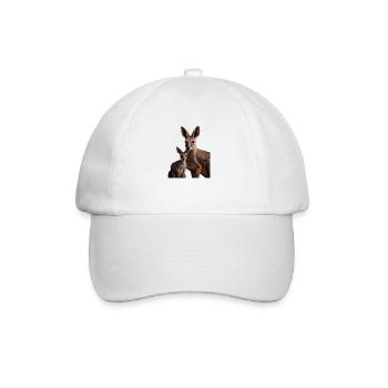 Maman kangourou mignonne avec son bébé avec maman - Casquette classique - blanc/blanc - Devant