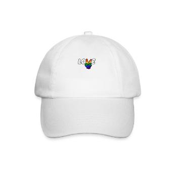 Pride LGBT Liebe gewinnt, wir sind queer und stolz - Baseballkappe - Weiß/Weiß - Vorne