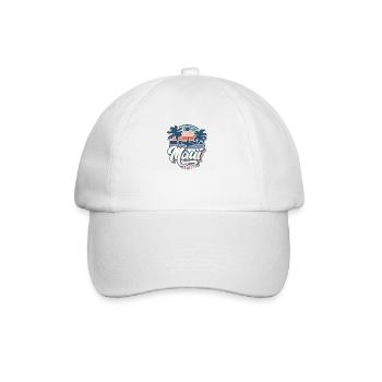 Maui Hawaii Surfen 70er Jahre Strand retro vintage - Baseballkappe - Weiß/Weiß - Vorne