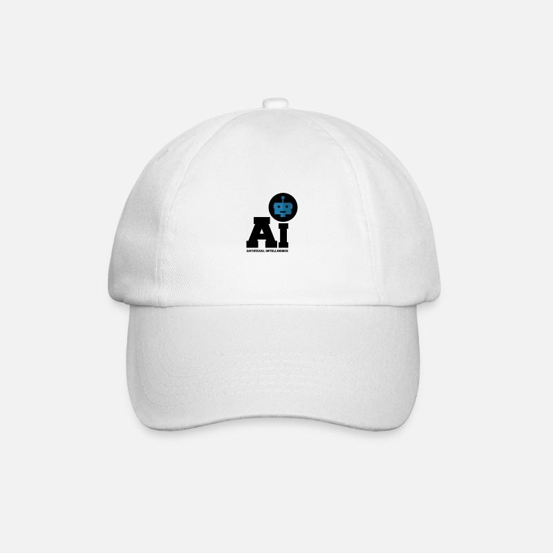 Artificial Intelligence - Künstliche Intelligenz - Baseballkappe - Weiß/Weiß