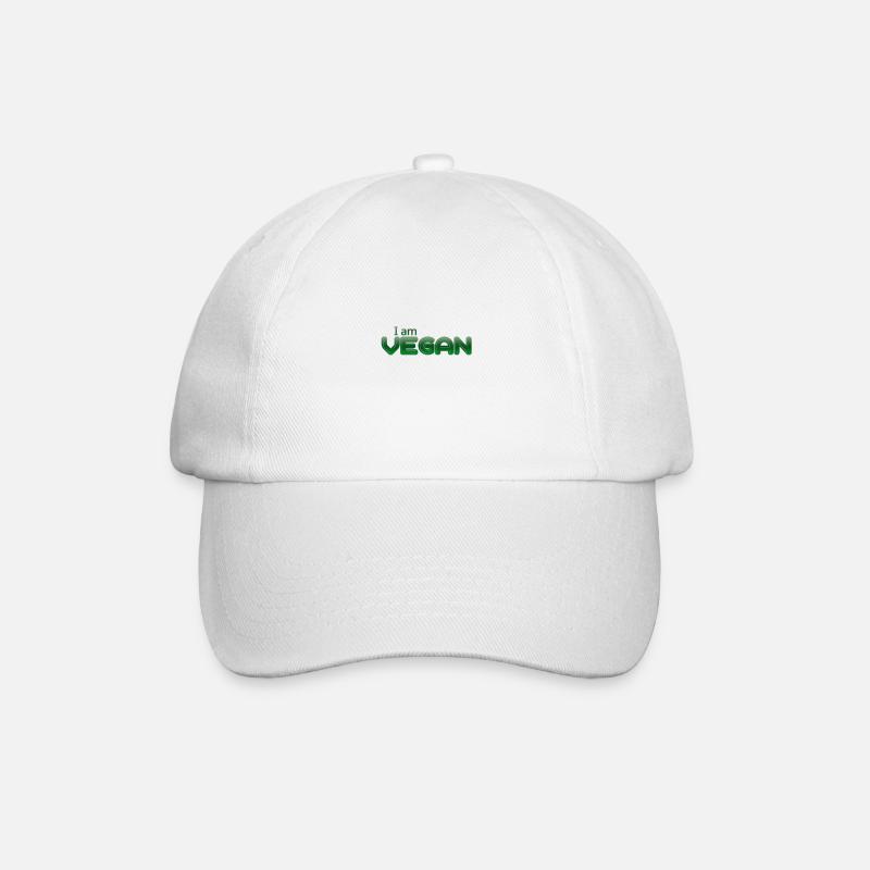 I am vegan - Ich bin vegan - Baseballkappe - Weiß/Weiß