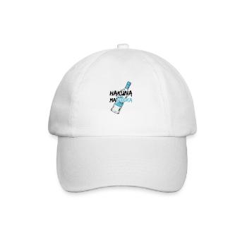 Hakuna ma' VODKA - Baseballkappe - Weiß/Weiß - Vorne