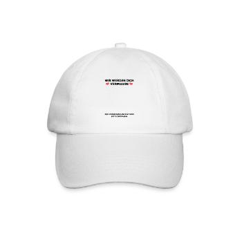Wir werden Dich vermissen Zur Erinnerung an Team - Baseballkappe - Weiß/Weiß - Vorne