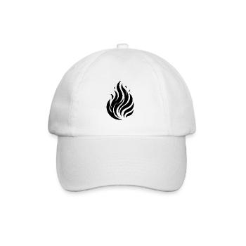 Feuer Tattoo Flammen Illustration Design - Baseballkappe - Weiß/Weiß - Vorne