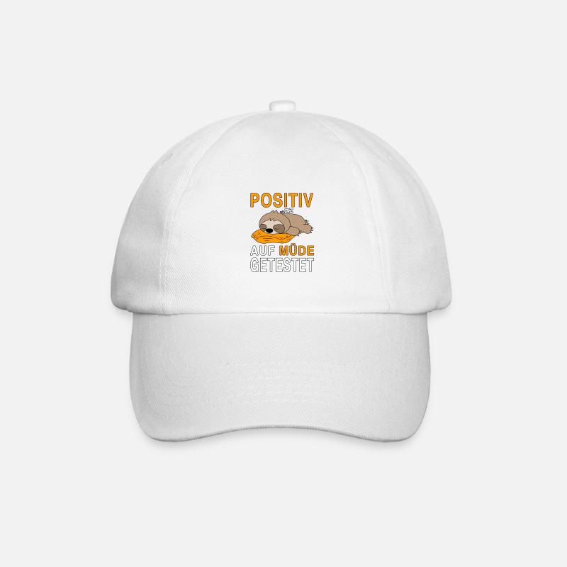 Positiv Auf Müde Getestet - Baseballkappe - Weiß/Weiß