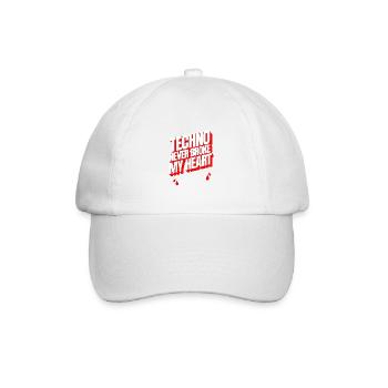 TECHNO NEVER BROKE MY HEART - Baseball Cap - white/white - Front