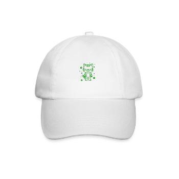 cute, little cuddly cat - Baseball Cap - white/white - Front