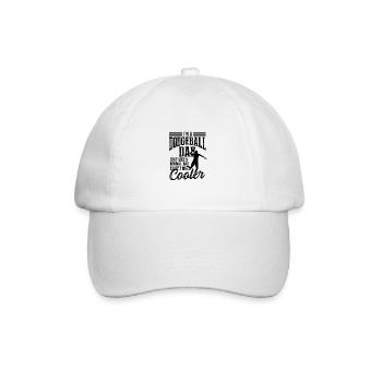 dodgeball dad papa - Baseball Cap - white/white - Front