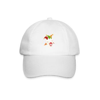 Happy Clown Akrobat Gift - Baseballkappe - Weiß/Weiß - Vorne