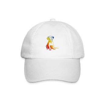 Beagle Hund Bunt - Baseballkappe - Weiß/Weiß - Vorne