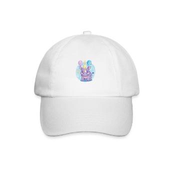 Bande dessinée d’anniversaire de rhinocéros - Casquette classique - blanc/blanc - Devant