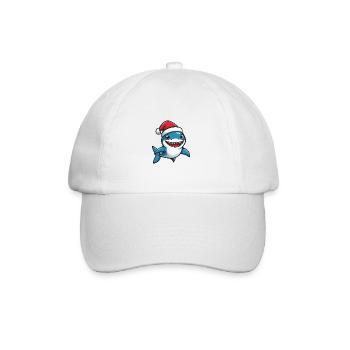 requin Noël mignon - Casquette classique - blanc/blanc - Devant