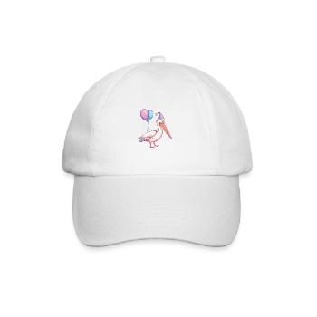 Pélican oiseau anniversaire bébé - Casquette classique - blanc/blanc - Devant