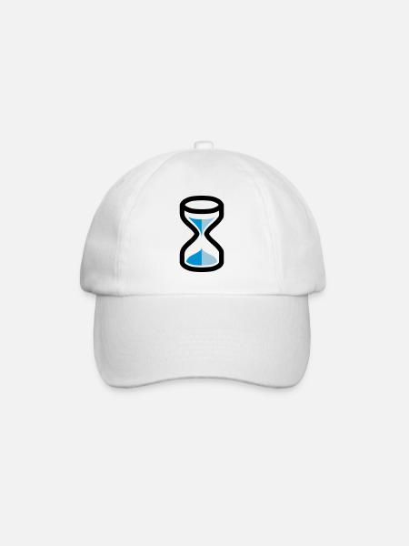 Sanduhr - Baseballkappe - Weiß/Weiß