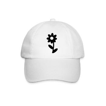 Blume - Baseballkappe - Weiß/Weiß - Vorne