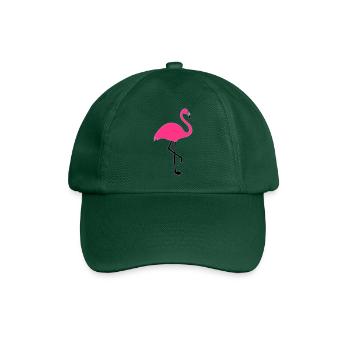Flamingo Sommer Sonne Strand - Baseballkappe - Flaschengrün - Vorne