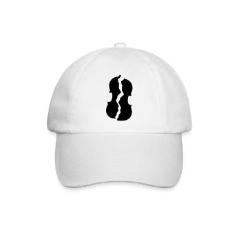 Geige zerbrochen - Baseballkappe - Weiß/Weiß - Vorne