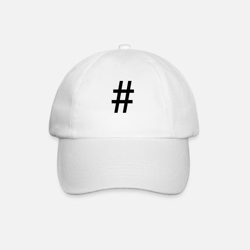 hashtag - Baseballkappe - Weiß/Weiß