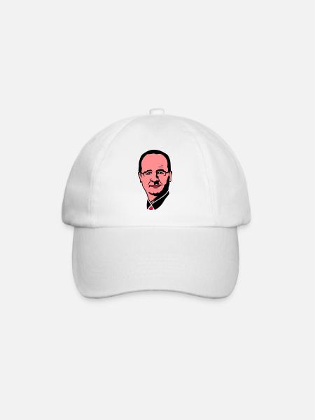 francois hollande president leader 3 - Casquette classique - blanc/blanc