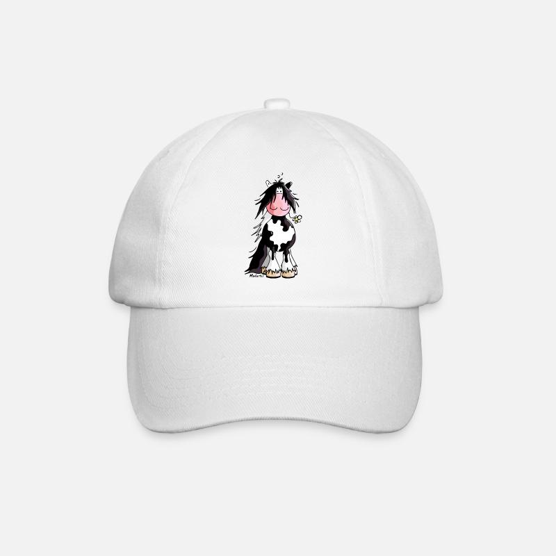 Gypsy Cob - Irish Cob - Pinto – Horse - Baseball Cap - white/white