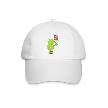 Grenouille avec glace - Casquette classique - blanc/blanc - Devant