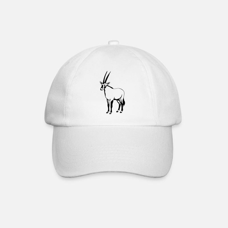 Oryx - Antilope - Baseballkappe - Weiß/Weiß