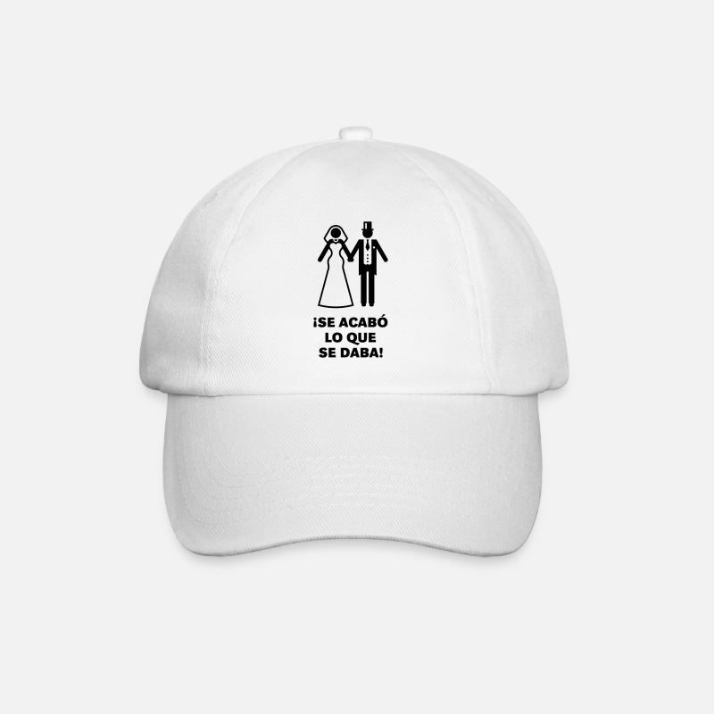 È finita quella che è stata data! (Matrimonio / Matrimonio / Sposo) - Cappello con visiera - bianco/bianco