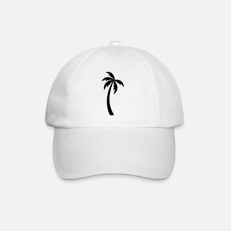 Palme - Baseballkappe - Weiß/Weiß