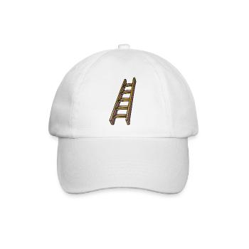 Holzleiter, wooden ladder - Baseball Cap - white/white - Front