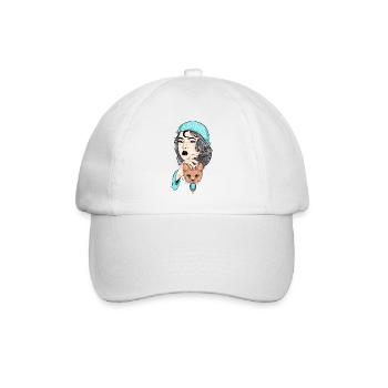 Femme chat - Casquette classique - blanc/blanc - Devant