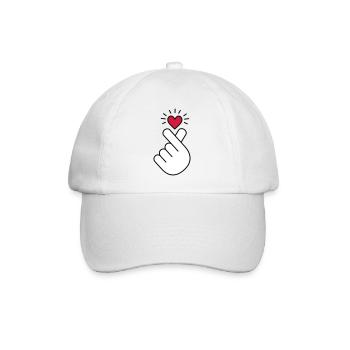 K pop coeur, corée, k pop, musique, symbole, main, pop - Casquette classique - blanc/blanc - Devant