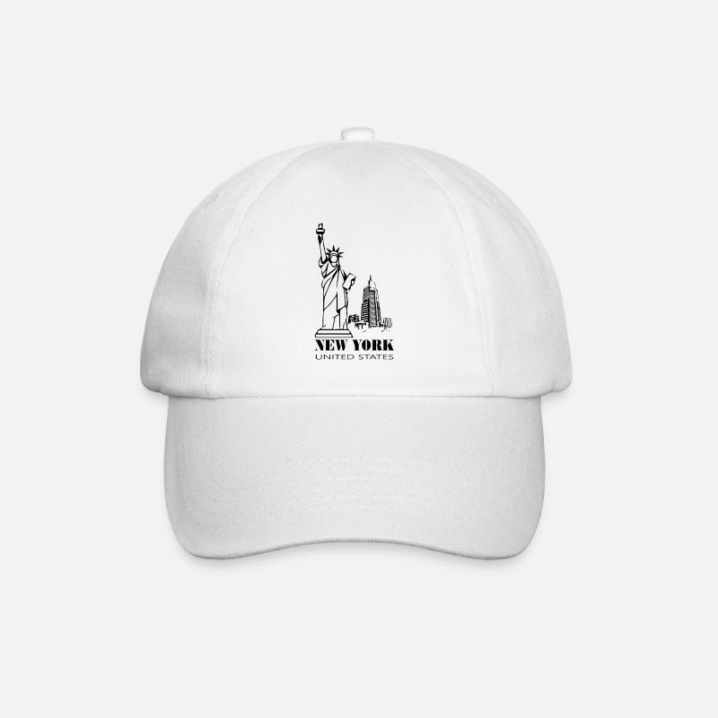 New York - Baseballkappe - Weiß/Weiß
