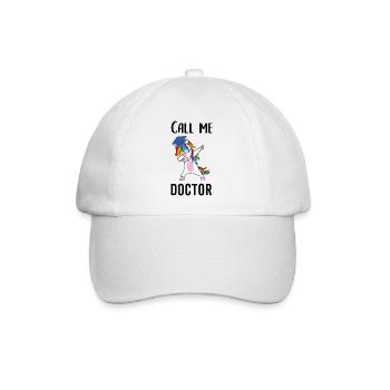 Doktor Call me Doctor - Baseballkappe - Weiß/Weiß - Vorne