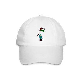 JE SOUTIENS LA CAUSE PALESTINIENNE - Casquette classique - blanc/blanc - Devant