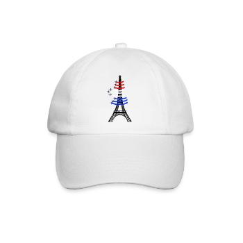 Tour Eiffel Patrouille de France Paris - Casquette classique - blanc/blanc - Devant