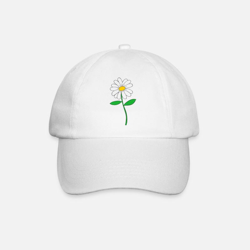 fleur de marguerite - Casquette classique - blanc/blanc