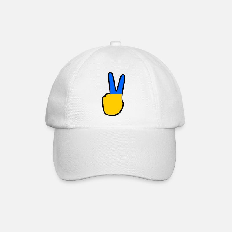 Ukraine - Baseballkappe - Weiß/Weiß