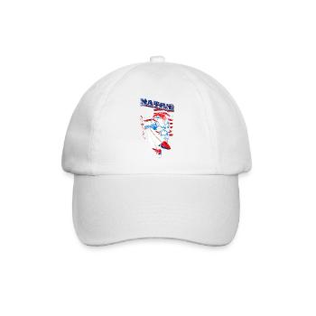A creepy and beautiful skull design - Baseball Cap - white/white - Front