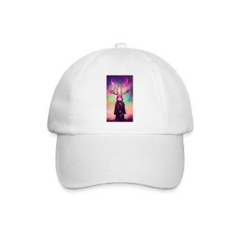 Le lapin-cerf mage - Casquette classique - blanc/blanc - Devant