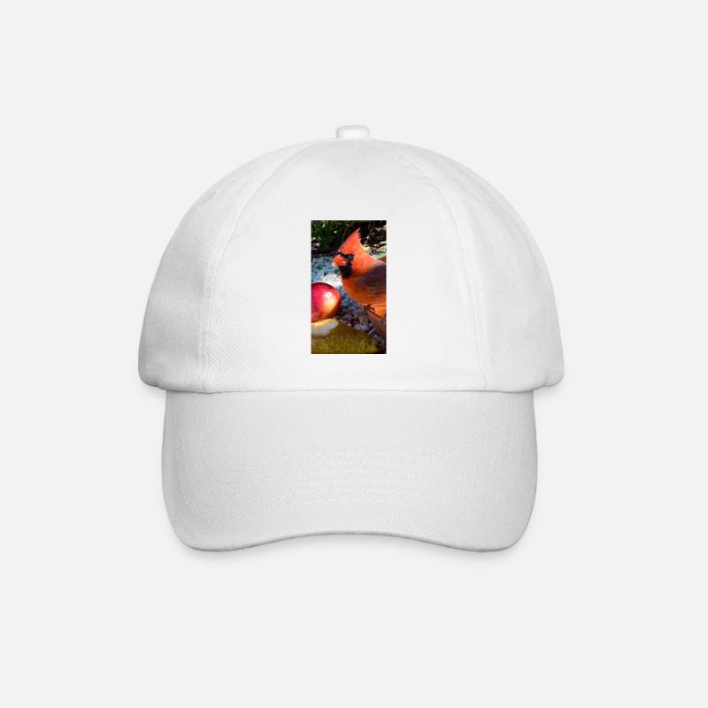 Nördlicher Kardinal - Baseballkappe - Weiß/Weiß