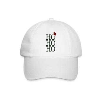 Christmas HoHoHo Santa Claus Beanie Gift - Baseball Cap - white/white - Front