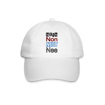 Nein - Baseballkappe - Weiß/Weiß - Vorne