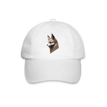 Geometrischer Fuchskopf - Baseballkappe - Weiß/Weiß - Vorne