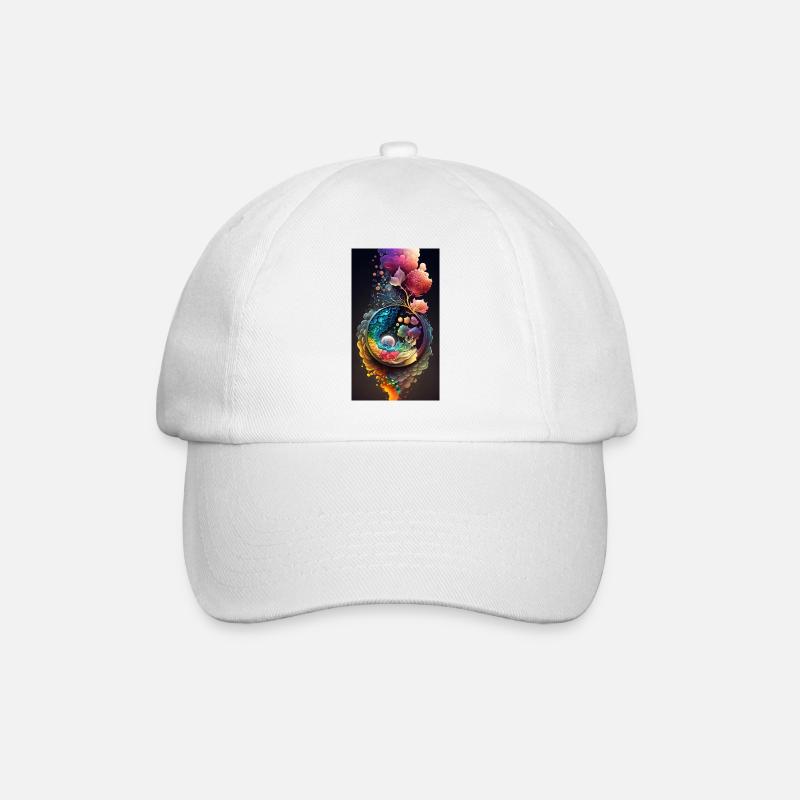 izup2u Abstrait Wonderworld - Casquette classique - blanc/blanc