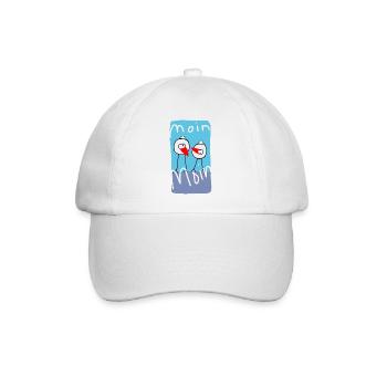 Vögel 10 - Baseballkappe - Weiß/Weiß - Vorne