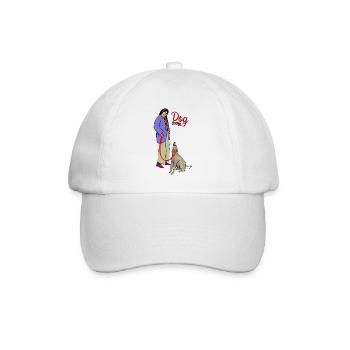 Hund - Baseballkappe - Weiß/Weiß - Vorne