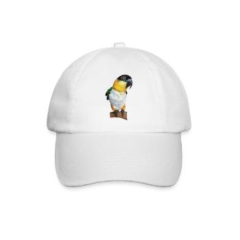 Der Schwarzkopf-Caique - Baseballkappe - Weiß/Weiß - Vorne